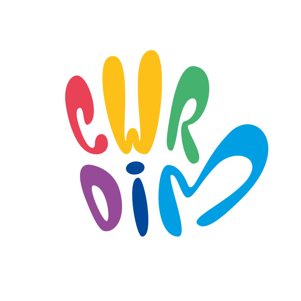 Kolorowy napis: CWR pod spodem DiM