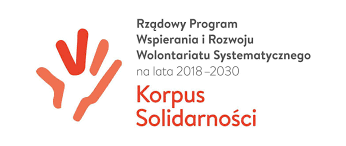 Logo Rządowego Programu Wspierania i Rozwoju Wolontariatu Systematycznego na lata 2018-2030 Korpus Solidarności