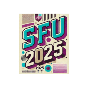 Plakat, napis SFU 2025