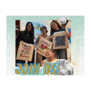 Plakat JOIN US! Zaangażuj się w wolontariat lokalny.